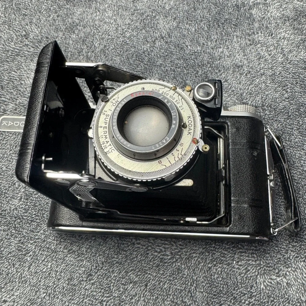 Vintage Kodak Monitor Six-20‎ Folding Camera 620 Film w/ Leather Case USA